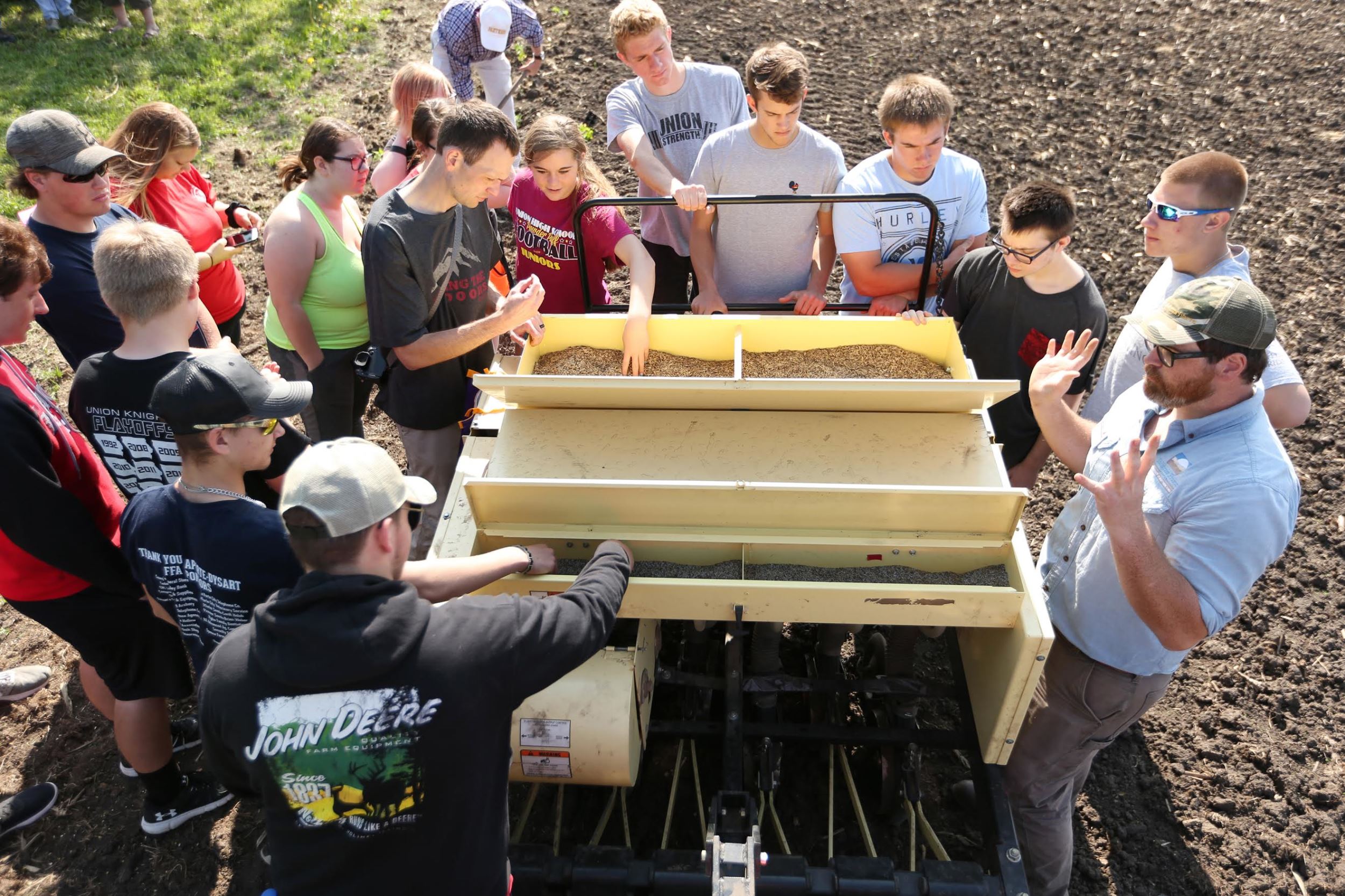 Students learn about prairie at Irvine Prairie
