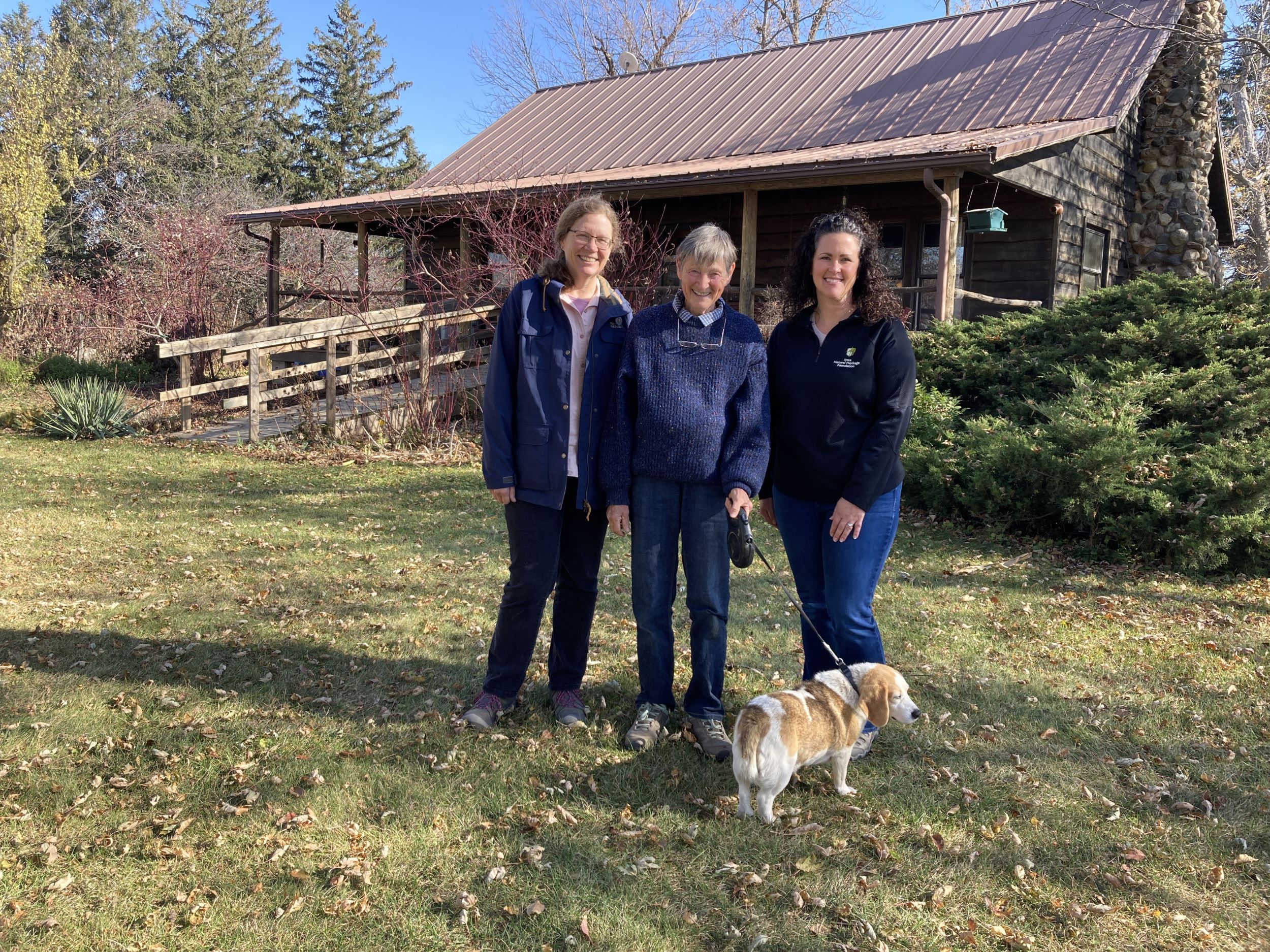 Cathy Irvine, center, with Laura Jackson and Erin Van Waus