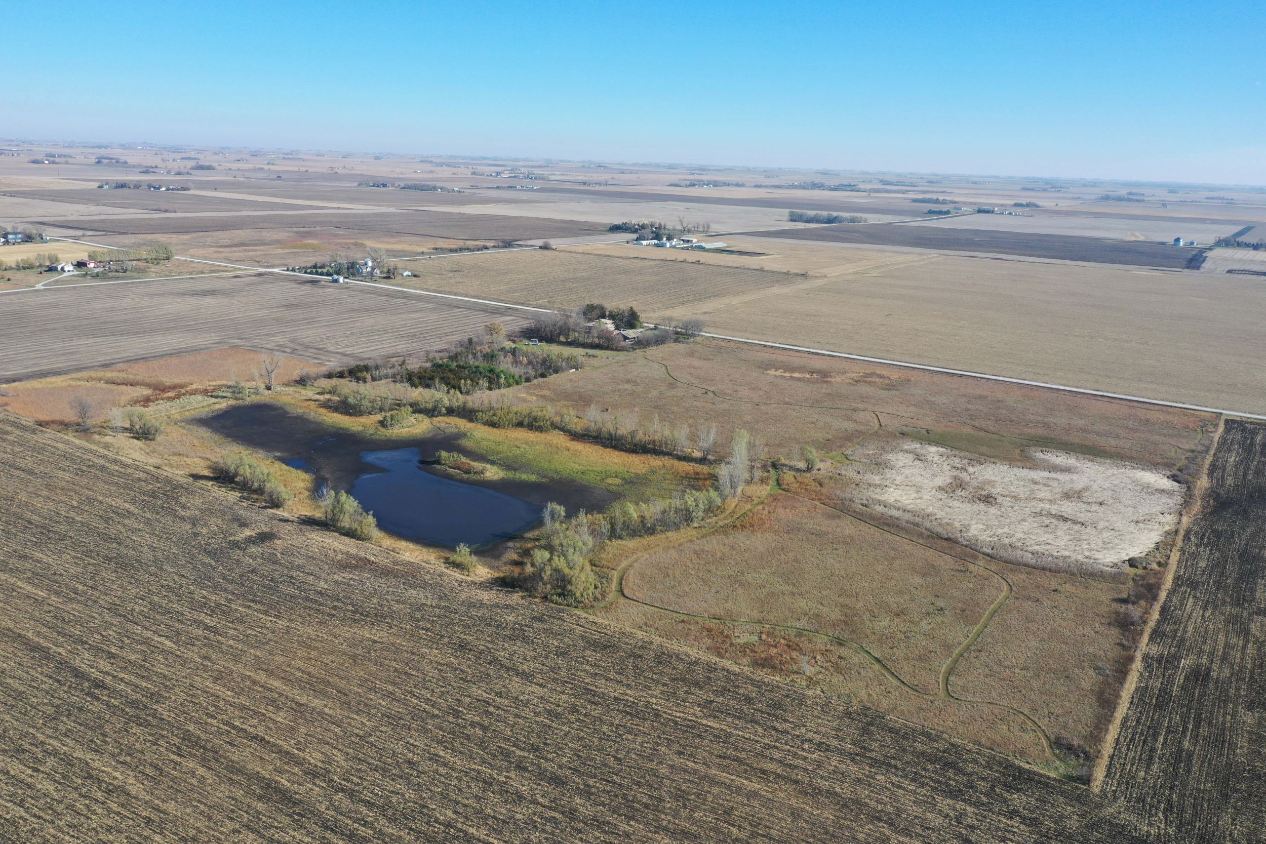 Aerial view of Meetz Marsh