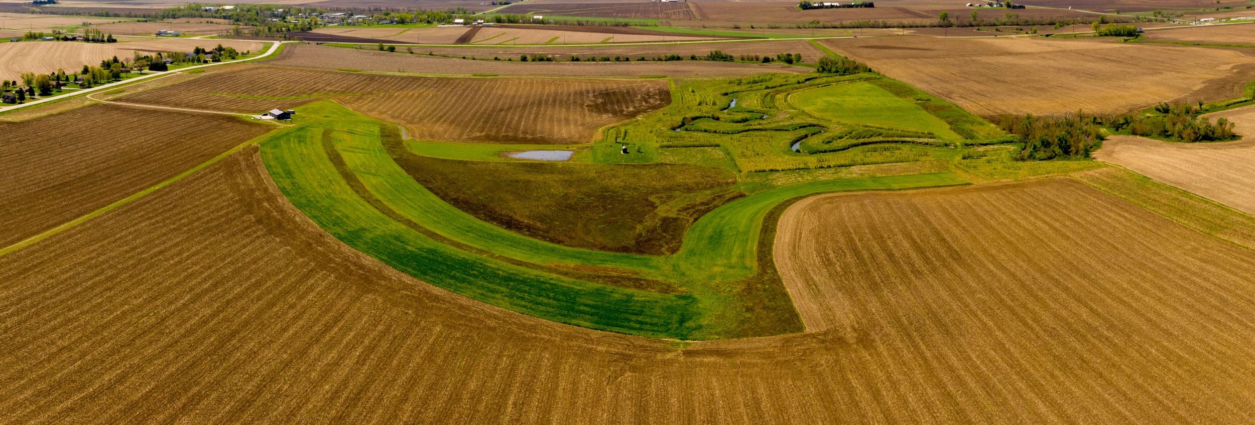 Ariel view of Lark Fields